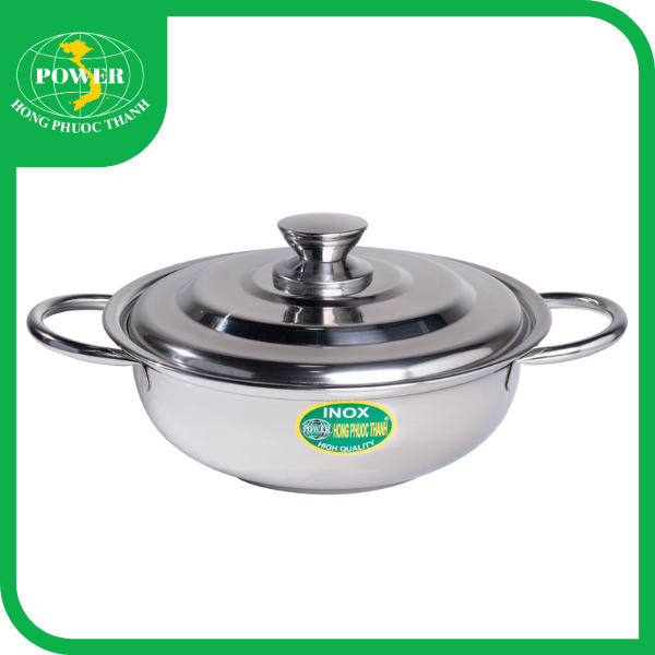 Lẩu quai ống nắp nút inox 201 cao cấp