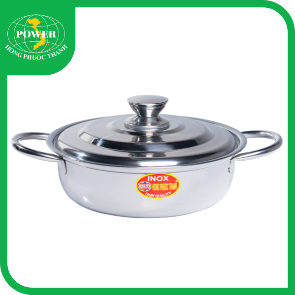 Lẩu quai ống nắp nút inox 430 chất lượng cao