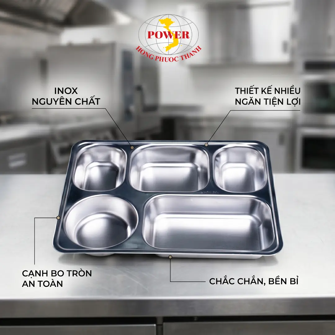 khay cơm inox