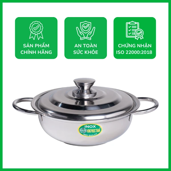 Nồi inox 201 nắp inox giá rẻ