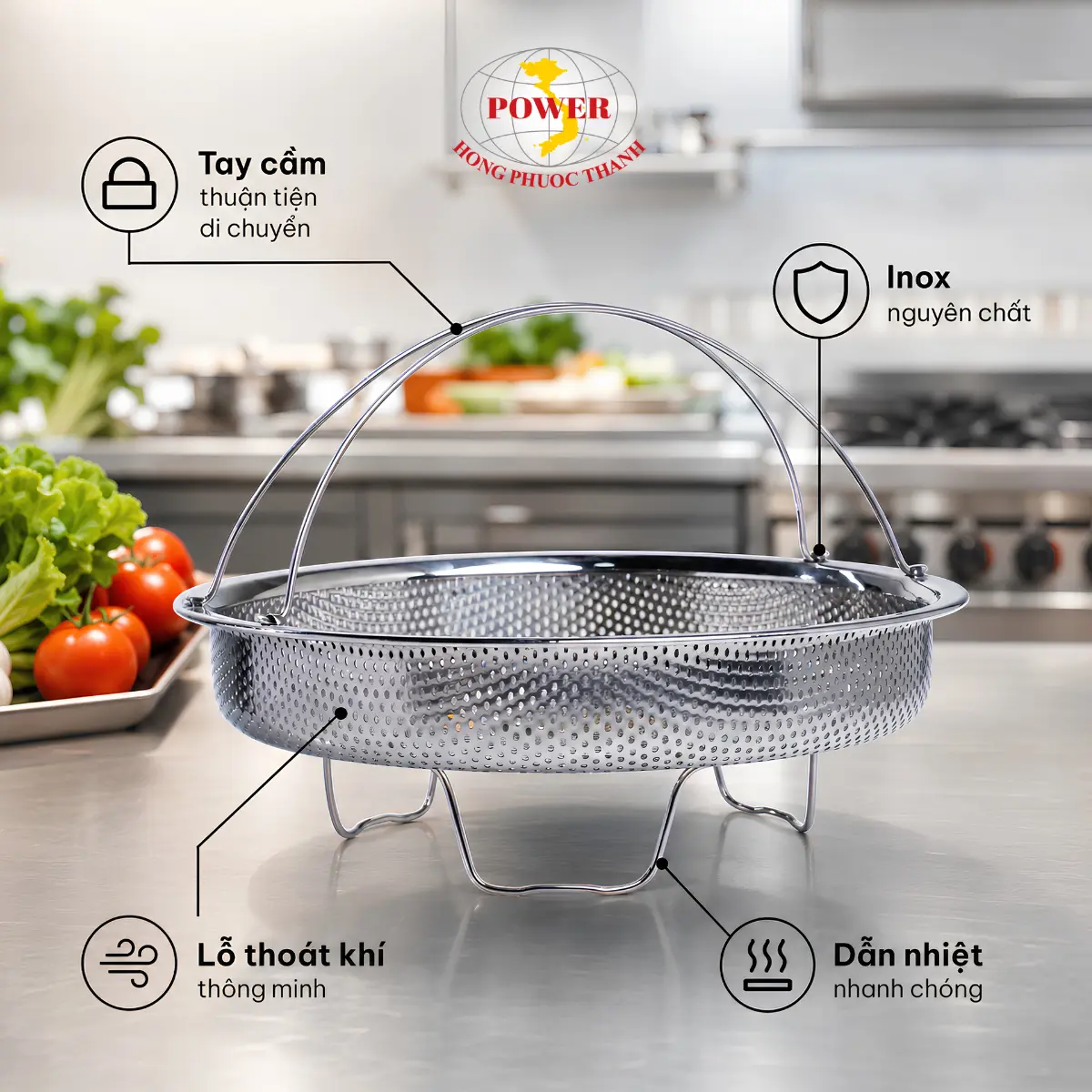 rổ hấp inox