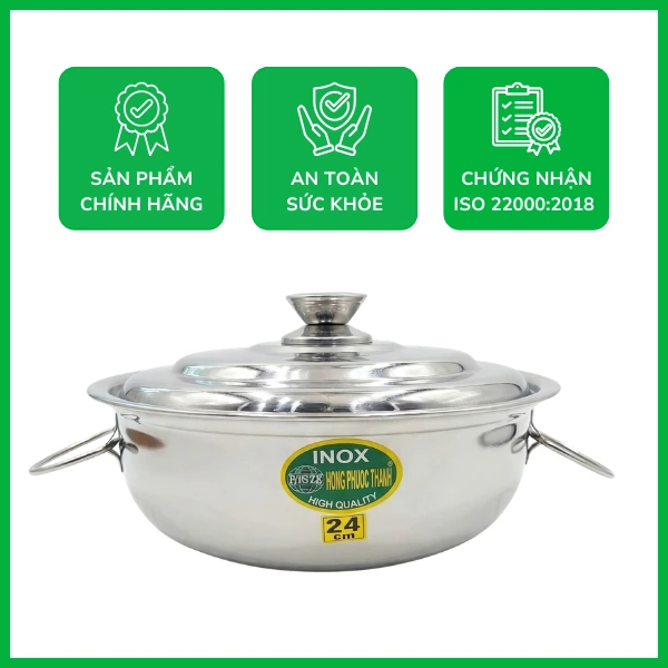 Lẩu quai dây inox 201 bền bỉ, chất lượng cao