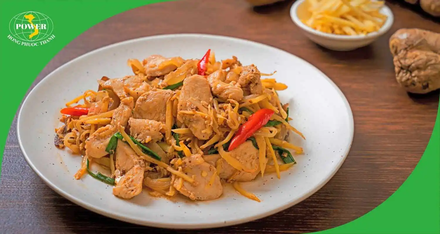 Gà kho gừng thơm ngon, đậm vị