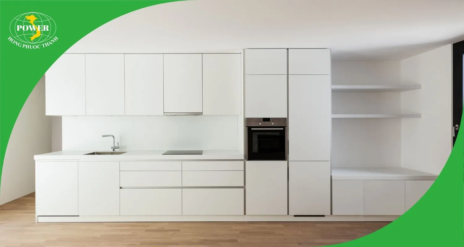 Bếp hiện đại tối giản, All White