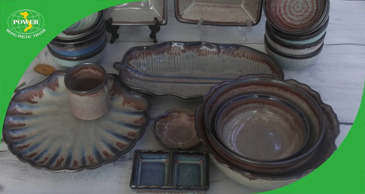 Bộ sứ men rạn giả cổ