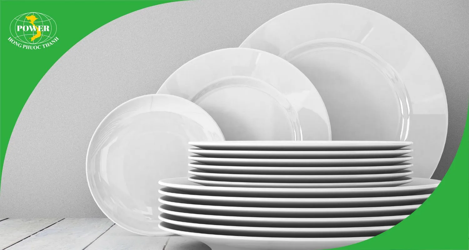 Bát đĩa sứ trắng trơn
