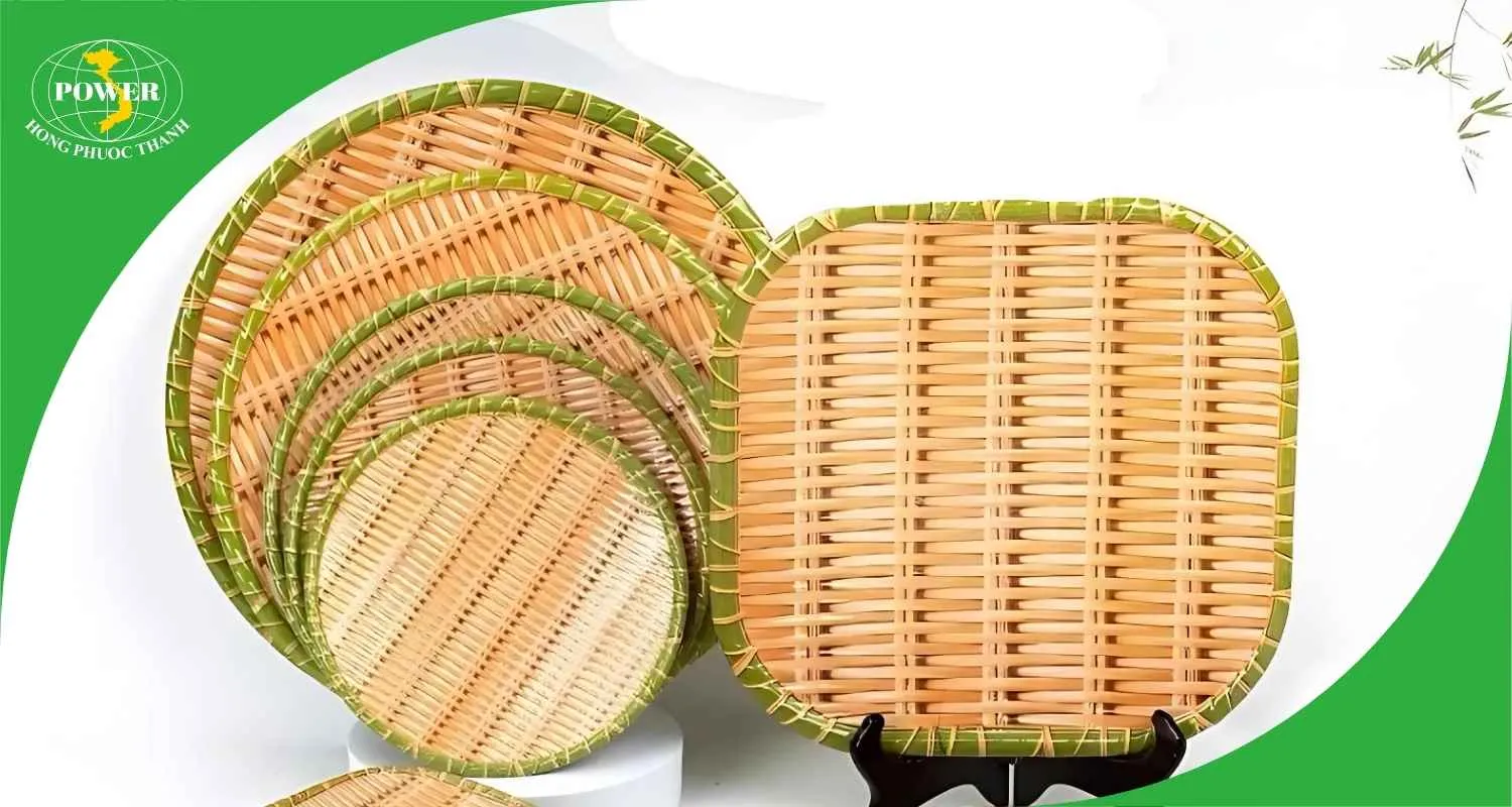 Bộ đĩa melamine giả tre nứa