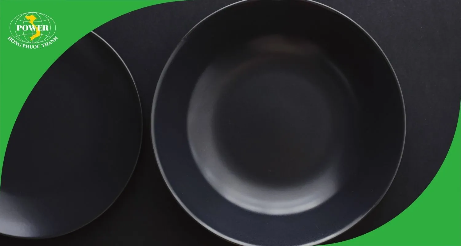 Bộ bát đĩa men nhám đen